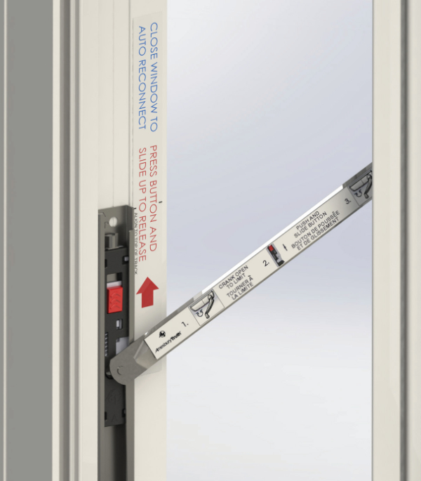 Casement Window Opening Control Device Engaged